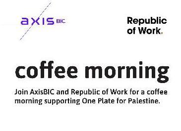 Coffee Morning Wed Aug 20th 10-11 supporting One Plate for Palestine
